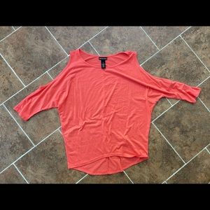 Kristin Nicole (coral/orange) cold shoulder top